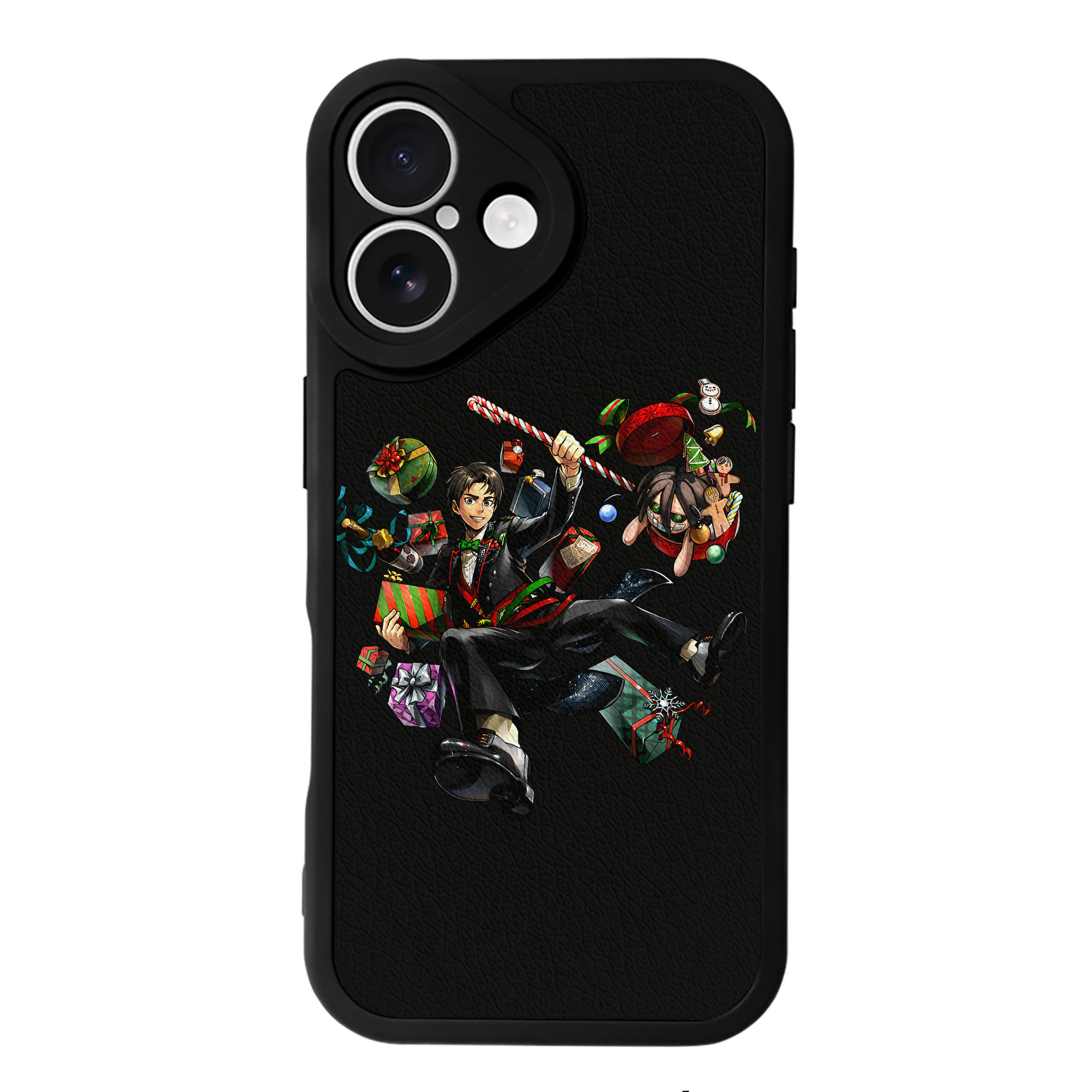 （画像用） 進撃の巨人 エレン･イェーガー Attack on Titan Eren Jäger 【iPhone 16シリーズ対応】シリコンスマホケース（レザー調） 材質：シリコン